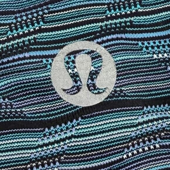 LULULEMON Free To Be Bra Size 6 Space Dye Twist Naval Blue Peacock Blue - Picture 5 of 6